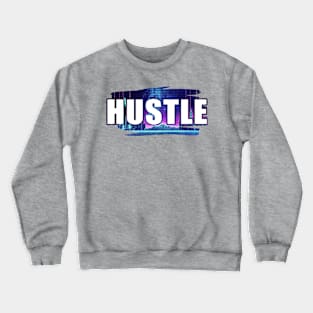 Hustle - Watercolor Pixelated Night Crewneck Sweatshirt